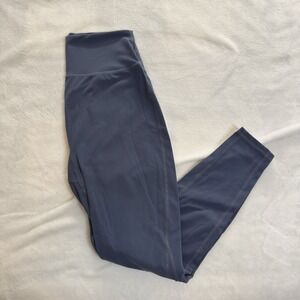 Buff Bunny Collection Dusty Blue Leggings Athletic Gym Workout Size Large